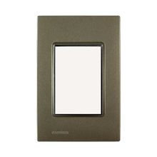 Placa 4X2 Sem Suporte Delta Mondo Soprano 3 Postos Bronze