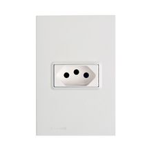 Conjunto Montado 4X2 Tomada 2P+T 10A 250V Delta Mondo Soprano Branco