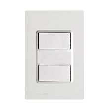 Conjunto Montado 4X2 Interruptor Simples e Paralelo 16A 250V Delta Mondo Soprano Branco