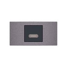 Modulo Tomada Usb-C Bivolt Revita Soprano Concreto