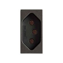 Módulo Tomada 2P+T 10A 250V Revitá Soprano Carbono