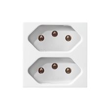 Módulo Tomada 2P+T Duplex 20A Revita Soprano 250V Branco