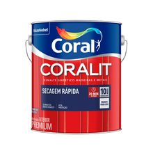 Tinta Esmalte Acetinada Coralit Secagem Rápida Coral Branco