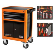 Carro De Oficina Tramontina 2 Gavetas E 2 Portas Com 45 Peças