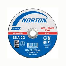 Disco De Corte Norton 7" X 2,0" X 7/8" Bna 22