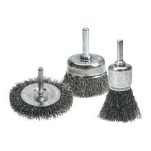 Kit de Escovas Pequi Baixa Rotação 50mm Haste 1/4" Aço Carbono 0,30mm