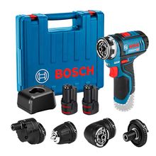 Furadeira/Parafusadeira 3/8" GSR 12V-15 FC Bosch com Carregador, 2 Baterias e Maleta