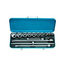 Jogo Soquete Gedore 017.201 Estriado Encaixe 3/4" 22mm X 50mm 14 Pçs