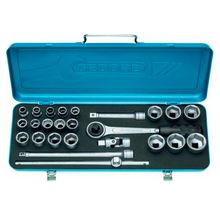 Jogo Soquete sextavado ½” Gedore 015.503 10mm x 32mm com 25 peças