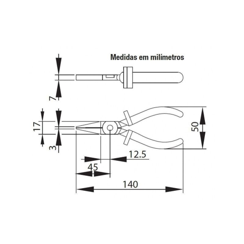 alicate-belzer-219032bbr-bico-chato-curto-512-isolado