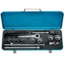 Jogo Soquete Gedore Estriado 1/2" 12X32Mm 23 Peças