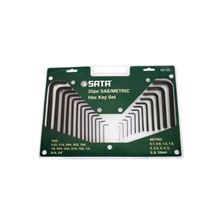 Jogo De Chave Allen Sata 3/64"- 3/8" / 0,7Mm - 10Mm 25 Peças
