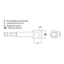 Chave Canhão Universal 1/4" X 8 mm X 50 mm Ifla CC850