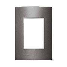 Placa 4X2 com Suporte 3 Postos Revitá Soprano Concreto