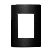 Placa 4X2 com Suporte 3 Postos Revitá Soprano Carbono
