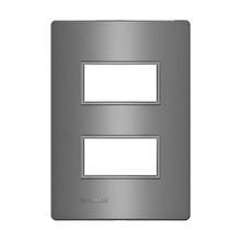 Placa 4X2 com Suporte 2 Postos Afastados Revitá Soprano Concreto