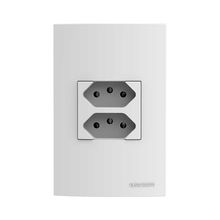 Conjunto Montado 4X2 1 Função Tomada Duplex 2P+T 10A 250V Atria Soprano Branco