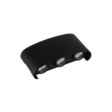 Arandela LED Abs Yori 6W 3000K Preto Nordecor