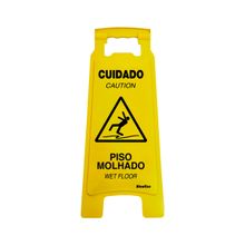 Cavalete Amarelo Cuidado - Piso Molhado Sinalize