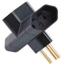 Plugue T Priscus Tramontina 10A Preto 3 Pinos