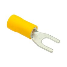 Terminal Forquilha Hellermanntyton com 100 Peças Amarelo