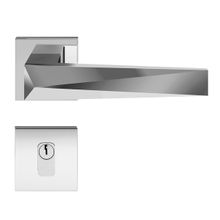 Fechadura Zamac Externa Roseta Quadrada Ascot Pado Cromado