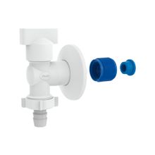 Torneira Multiuso Branco 1/4" de Volta Blukit