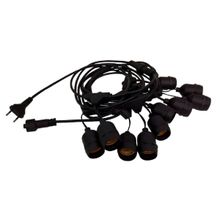 Cordão de Luz Externo sem Lâmpada Cordinno Preto Avant