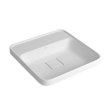 Cuba de Sobrepor Quadrada com Mesa Deca Branco 40cm