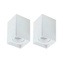 Kit 2 Spot de LED Sobrepor Quadrado Branco sem Lâmpada Nordecor