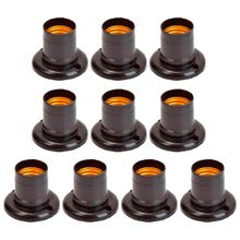 Kit 10 Soquetes Fixo E27 4A 250V Tramontina Preto