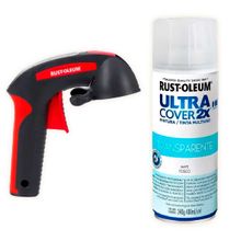 Kit 1 Tinta Spray Multiuso Fosco Ultra Cover 340g e 1 Pistola Aplicadora Rust-Oleum