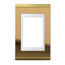 Placa 4x2 sem Suporte Refinatto Concept Weg Ouro e Branco