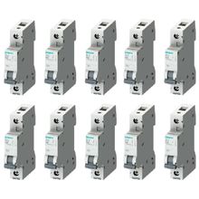 Kit 10 Disjuntores Din Curva C 3Ka Monopolar Siemens 32A