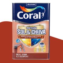 Resina Impermeabilizante Brilhante Sol e Chuva Coral Oxide Red