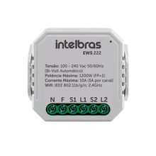 Mini Controlador de Cargas Smart para 2 Interruptores Intelbras