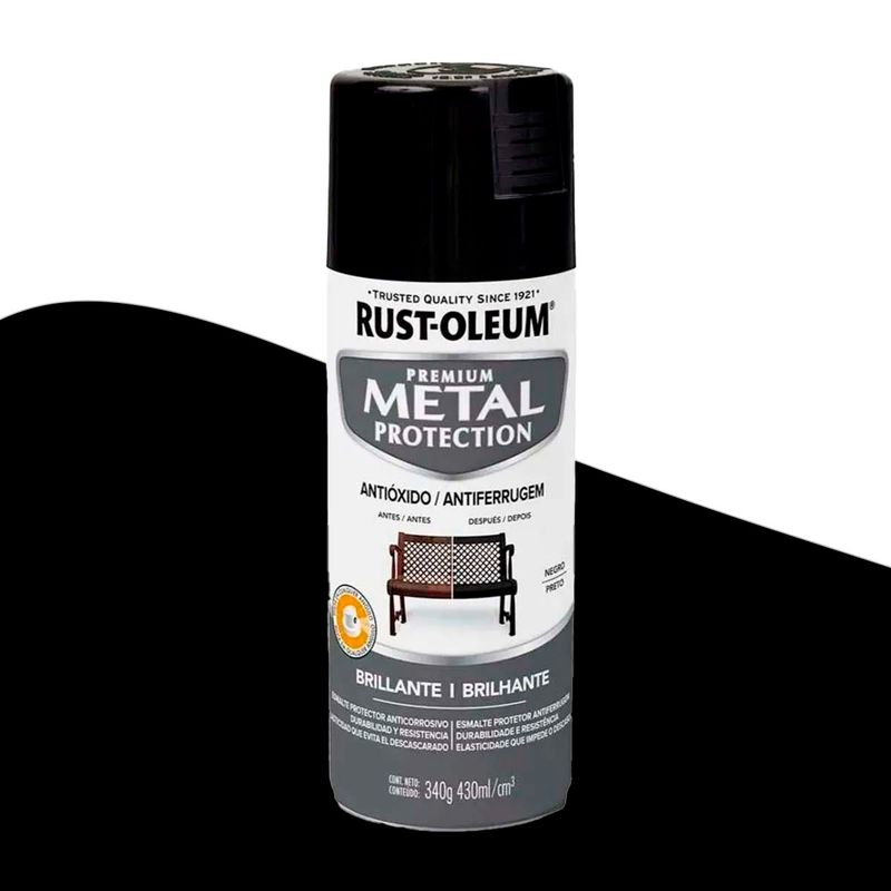 tinta-spray-metal-protection-brilho-rust-oleum-preto
