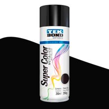 Tinta Spray Tekbond Supercolor Metálico Preto