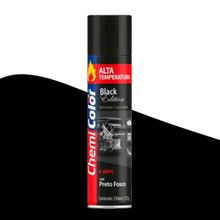 Tinta Spray Alta Temperatura 600ºC Chemicolor Preto Fosco