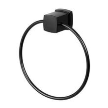 Porta Toalha Argola Block Meber Preto Matte