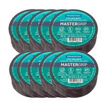 Kit 10 Fitas Isolantes Classe C 19mm X 10m Mastergrip Tramontina Preto