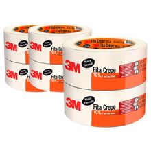 Kit 6 Fitas Crepe 3M Uso Geral 48mm X 50m