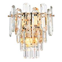Arandela LED Cristal Koine Nordecor Ouro Brilho sem Lâmpada