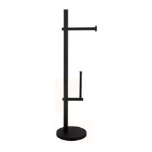 Porta Papel Vertical com Reserva Flat Black Jackwal