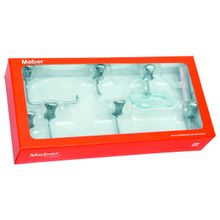 Kit Acessórios para Banheiro Clic Meber Cromado