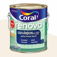 Tinta Acrílica Brilhante Renova Azulejos Coral Branco