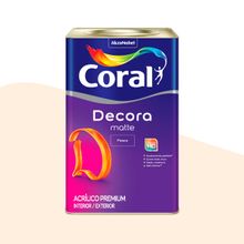 Tinta Acrílica Fosca Decora Matte Coral Branco
