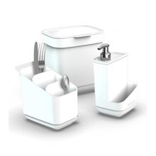Conjunto de Pia Plástico UTTI 3 Peças Branco Ordene