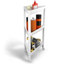 Estante Organizadora Triangular com 3 Prateleiras Vig Ordene Branco
