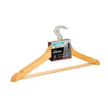 Cabide Madeira My Closet 44,5cm com 3 Peças Ordene